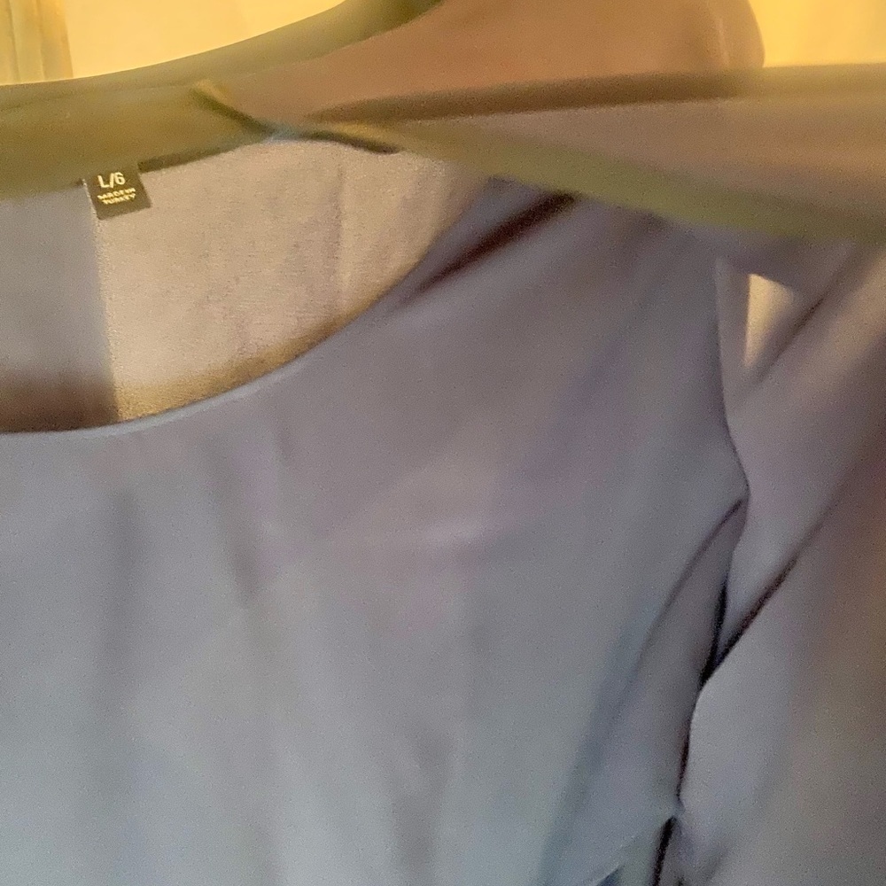 Banana Republic Cut Out Blouse | Blue & Black | Long Sleeve | NWOT | SZ Large - Picture 3 of 9
